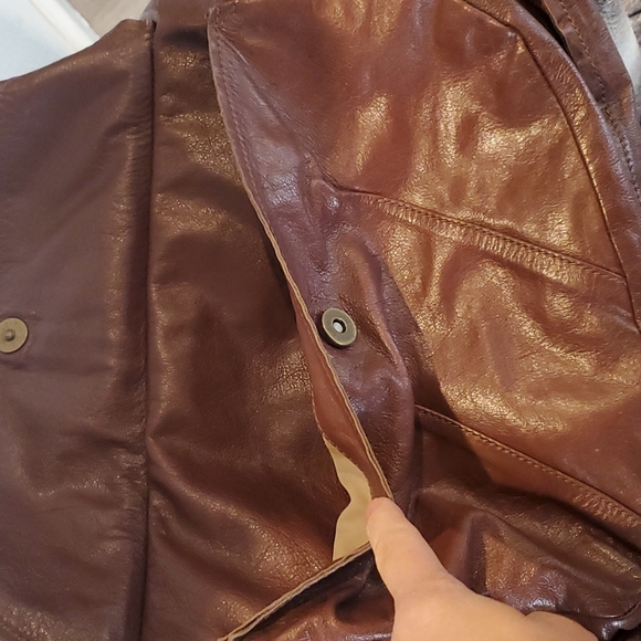 Brown leather hobo bag - Picture 9 of 11
